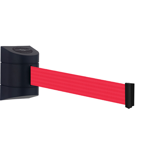 TensaBarrier&reg; Wall Mounted Unit, Plastic, Screw Mount, 30', Red Tape Brunswick Fyr & Safety