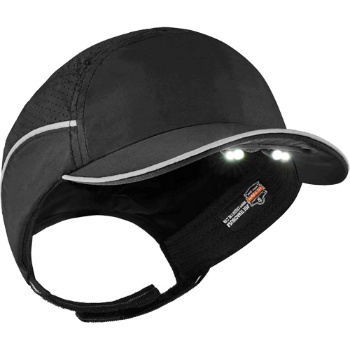 Casque antichocs l&eacute;ger avec lampe DEL 8965 Skullerz, Noir Brunswick Fyr & Safety