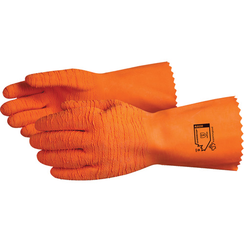 Gants r&eacute;sistants aux produits chimiques Chemstop, Taille 8, 12" lo, Latex, Doublure en Jersey de coton Brunswick Fyr & Safety