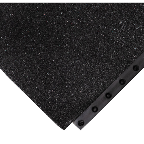 24/Seven&reg; Locksafe&reg; Anti-Fatigue Mat, Textured, 3' x 3' x 5/8", Black, Nitrile Brunswick Fyr & Safety