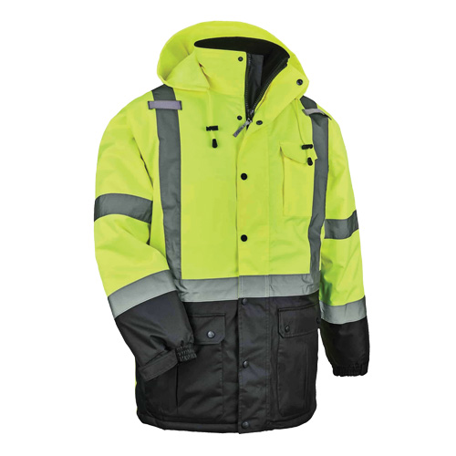 GloWear&reg; 8384 Type R Thermal Parka, High Visibility Lime-Yellow, Large Brunswick Fyr & Safety