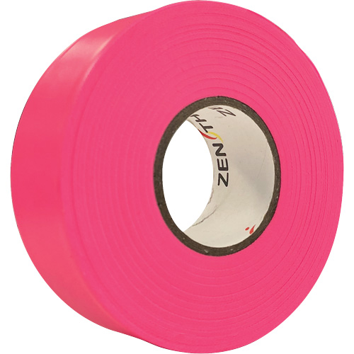 Flagging Tape, 1.1875" W x 164' L, Fluorescent Pink Brunswick Fyr & Safety