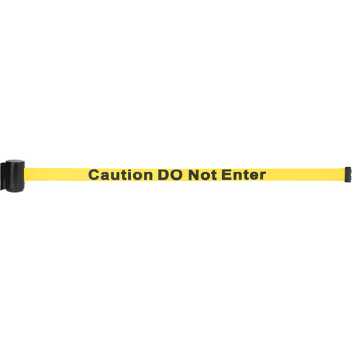 Wall Mount Barrier with Magnetic Tape, Steel, Screw Mount, 7', Yellow Tape Brunswick Fyr & Safety