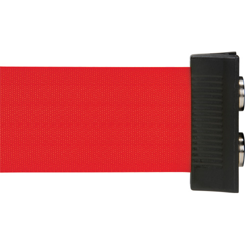 Wall Mount Barrier with Magnetic Tape, Steel, Screw Mount, 7', Red Tape Brunswick Fyr & Safety
