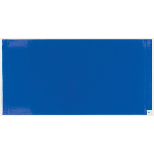 Ensemble de cadre et tapis pelables de salle blanche, &eacute;paisseur 1,57 mils, 24" la, 3-3/4' lo x Bleu Brunswick Fyr & Safety