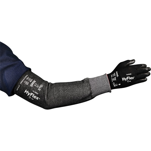 Manchon &eacute;troit r&eacute;sistant aux coupures HyFlex s&eacute;rie 11-280, Intercept, 12", ASTM ANSI niveau A4, Gris Brunswick Fyr & Safety