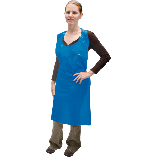 Polyethylene Apron, Polyethylene, Blue, 35" W x 46" L Brunswick Fyr & Safety