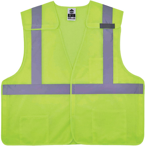 GloWear 8217BA Breakaway Mesh Safety Vest, High Visibility Lime-Yellow, Medium/Small, Polyester Brunswick Fyr & Safety