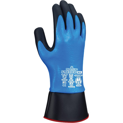 S-Tex 377SC Cut Resistant Gloves, Size Medium/7, 13 Gauge, Nitrile/Foam Nitrile Coated, Hagane Coil&reg; Shell, ASTM ANSI Level A4/EN 388 Level D Brunswick Fyr & Safety