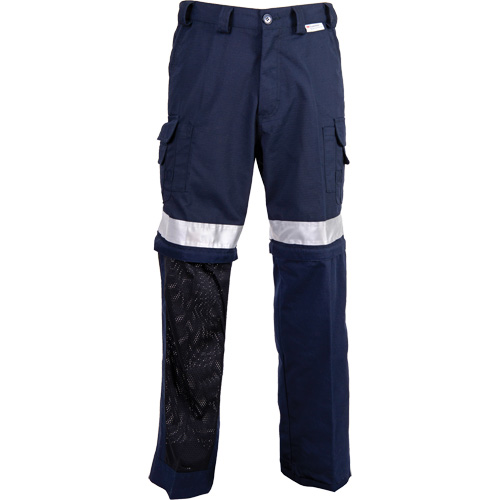 Pantalons ventil&eacute;s haute visibilit&eacute; toutes saisons, Poly-coton, 30, Bleu marin Brunswick Fyr & Safety