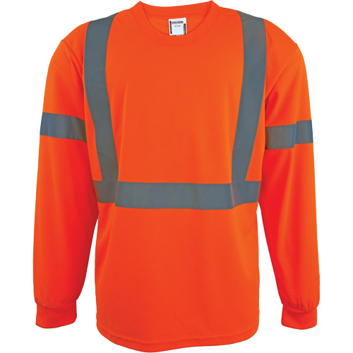 Chemise de s&eacute;curit&eacute; &agrave; manches longues, Polyester, 2T-Grand, Orange haute visibilit&eacute; Brunswick Fyr & Safety
