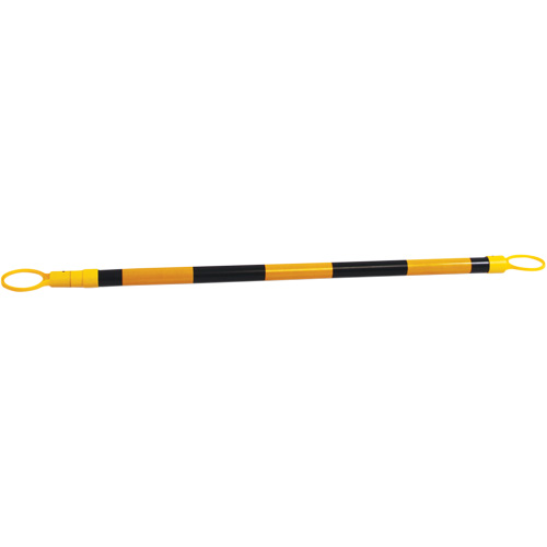 Retractable Cone Bar, 7'2" Extended Length, Black/Yellow Brunswick Fyr & Safety