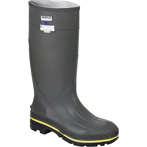 Bottes de s&eacute;curit&eacute; Pro, PVC, Embout Acier, Pointure 5 Brunswick Fyr & Safety