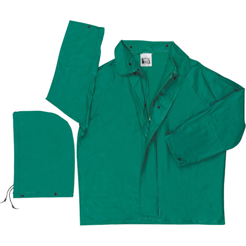 Imperm&eacute;able avec limite dinflammabilit&eacute; Dominator, Polyester/PVC, Grand, Vert Brunswick Fyr & Safety