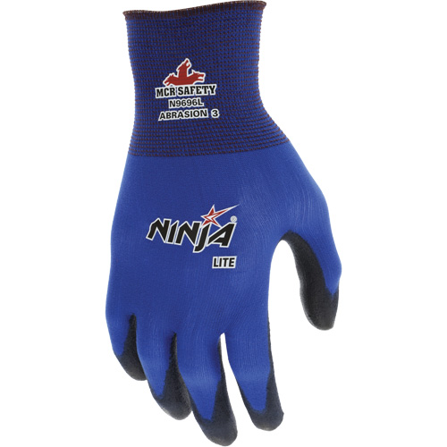 Ninja&reg; Lite Coated Gloves, Large, Polyurethane Coating, 18 Gauge, Nylon Shell Brunswick Fyr & Safety