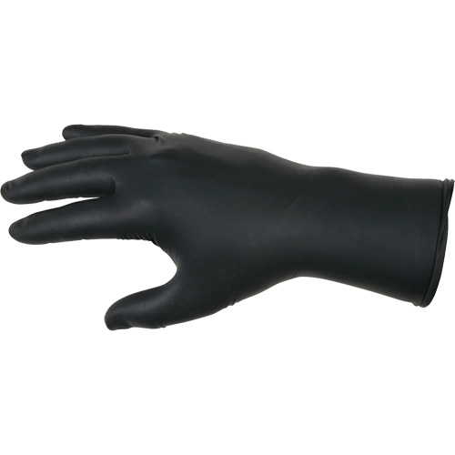 Gants jetables NitriShield Stealth Extra, Grand, Nitrile, 6 mils, Sans poudre, Noir Brunswick Fyr & Safety