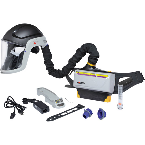 Trousse de respirateur d&eacute;puration dair propuls&eacute; pour lindustrie lourde Versaflo, Capuchon & visi&egrave;re, Pile Lithium-ion Brunswick Fyr & Safety