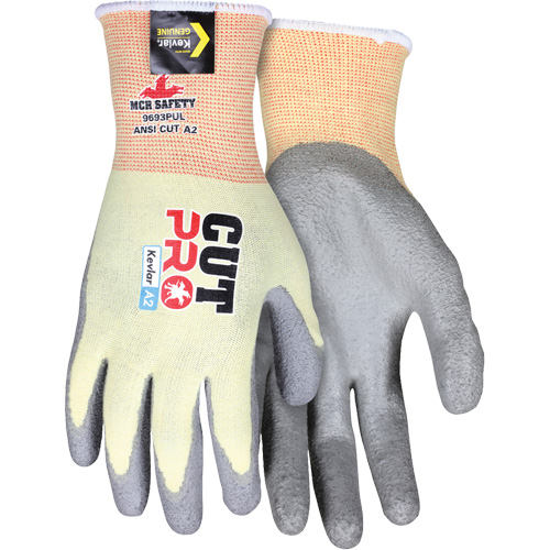 Cut Pro&reg; Cut Resistant Coated Gloves, Size Medium, 15 Gauge, Polyurethane Coated, Kevlar&reg; Shell, ASTM ANSI Level A2 Brunswick Fyr & Safety