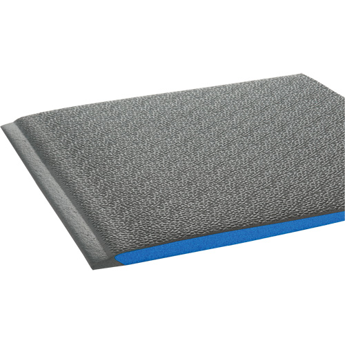 Tapis ergonomiques Wear-Bond Comfort-King, Rugueux, 2' x 3' x 9/16", Gris, Mousse de vinyle Brunswick Fyr & Safety