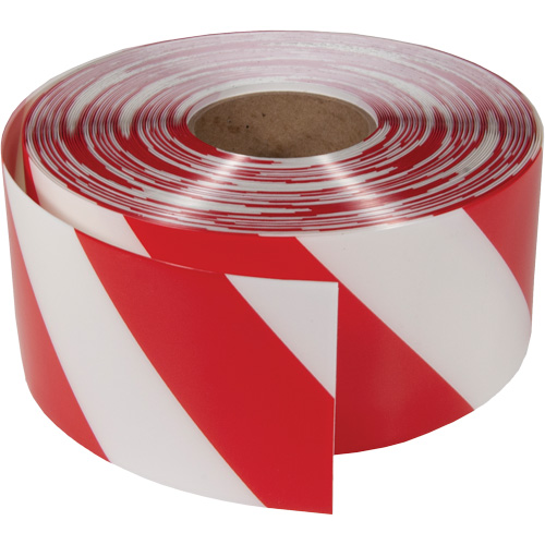 Ruban de marquage tr&egrave;s r&eacute;sistant pour plancher ArmorStripe, 4" x 100', PVC, Rouge et blanc Brunswick Fyr & Safety