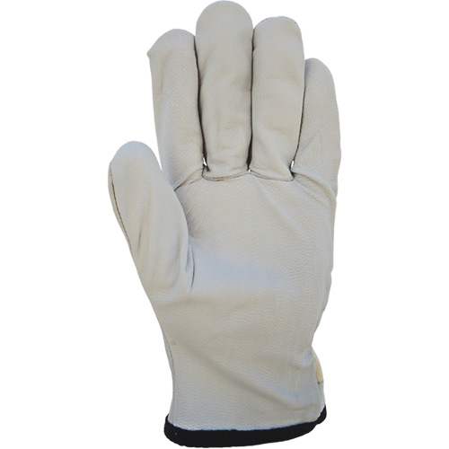 Cotton-Backed Drivers Gloves, Large, Grain Goatskin Palm Brunswick Fyr & Safety