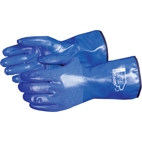 Gants r&eacute;sistants aux produits chimiques North Sea, Taille Petit, 11" lo, Nitrile, Doublure en Molleton, Gant de calibre hiver Brunswick Fyr & Safety