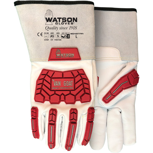 Van Goat Cut & Impact Gloves, Size X-Small, Cutshield Shell, ASTM ANSI Level A5/EN 388 Level E Brunswick Fyr & Safety