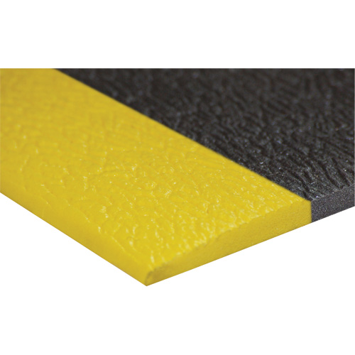 Airsoft Anti-Fatigue Mat, Pebbled, 3' x 5' x 3/8", Black/Yellow, PVC Sponge Brunswick Fyr & Safety