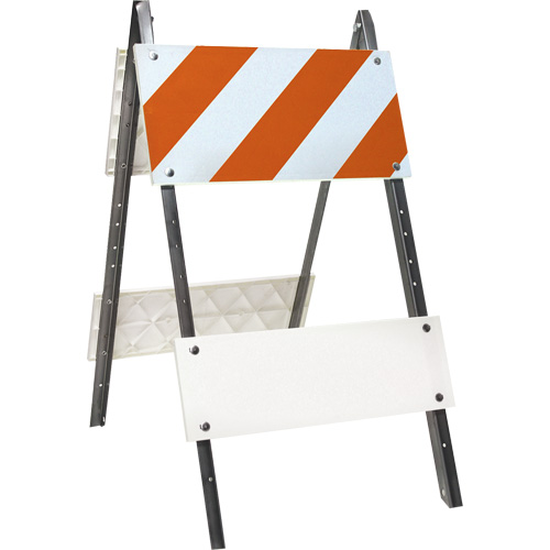 Prismatic Barricade, Folding, 24" L x 45" H, Orange/White Brunswick Fyr & Safety