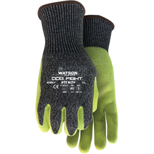 Stealth Dog Fight Cut Resistant Gloves, Size Medium, Nitrile Coated, Glass Fibre/HPPE/Nylon/Stainless Steel Shell, ASTM ANSI Level A5 Brunswick Fyr & Safety