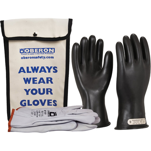 Ensemble de gants en caoutchouc pour l'&eacute;lectricit&eacute; de classe 0, 10, 11" lo, 20 cal/cm², NFPA 70E Brunswick Fyr & Safety