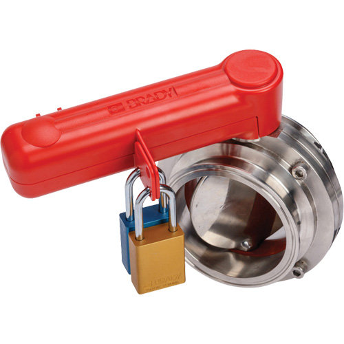 Dispositif de cadenassage pour poign&eacute;e de tirage, Type Papillon Brunswick Fyr & Safety
