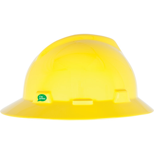 V-Gard&reg; GREEN Slotted Full Brim Hard Hat, Meets CSA Type 1, Ratchet Suspension Brunswick Fyr & Safety