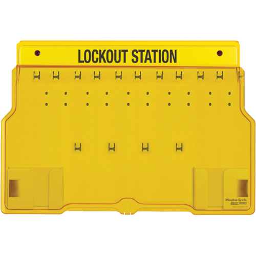Trilingual Covered Lock Station, None Padlocks, 10 Padlock Capacity, Padlocks Not Included Brunswick Fyr & Safety
