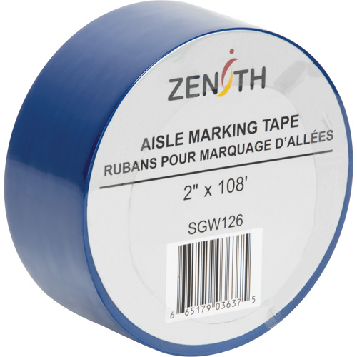 Aisle Marking Tape, 2" x 108', PVC, Blue Brunswick Fyr & Safety