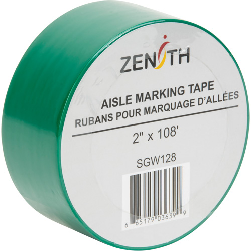 Ruban pour marquage d'all&eacute;es, 2" x 108', PVC, Vert Brunswick Fyr & Safety