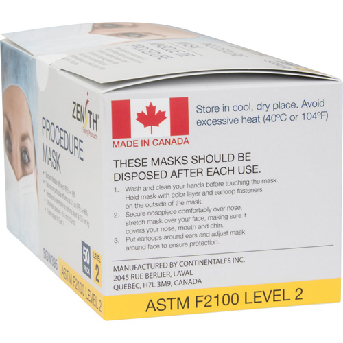 Disposable Procedure Face Masks, ASTM F2100 Level 2, Class 1 Brunswick Fyr & Safety
