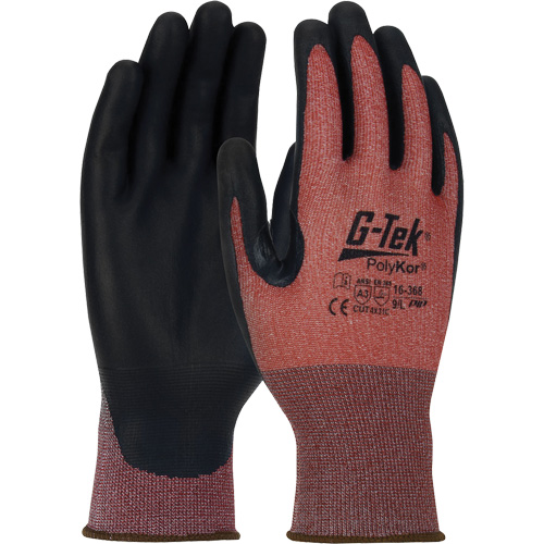 Gants r&eacute;sistants aux coupures G-Tek PolyKor X7 Neuroma, Petit, Calibre 18, Rev&ecirc;tement Polyur&eacute;thane, ASTM ANSI niveau A3/EN 388 niveau C Brunswick Fyr & Safety