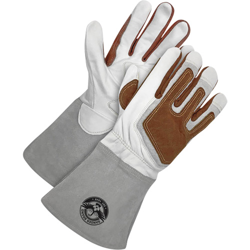 Gants de soudage &agrave; l'arc TIG Gander Brand avec renfort thermique, Cuir fleur de ch&egrave;vre, Taille Petit Brunswick Fyr & Safety