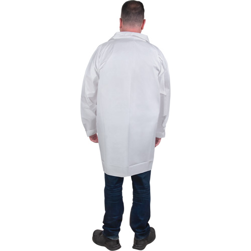 Protective Lab Coat, Microporous, White, Small Brunswick Fyr & Safety