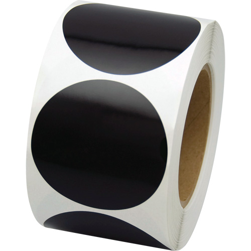 Coloured Marking Dots, Circle, 3" L x 3" W, Black, Vinyl Brunswick Fyr & Safety