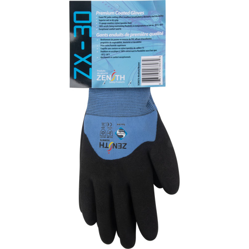 Gants enduits ZX-30° de premi&egrave;re qualit&eacute;, T-Grand, R&ecirc;vetement Mousse de PVC, Calibre 15, Enveloppe en Nylon Brunswick Fyr & Safety