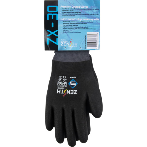 Gants enduits ZX-30° de premi&egrave;re qualit&eacute;, Moyen, R&ecirc;vetement Mousse de PVC, Calibre 15, Enveloppe en Nylon Brunswick Fyr & Safety
