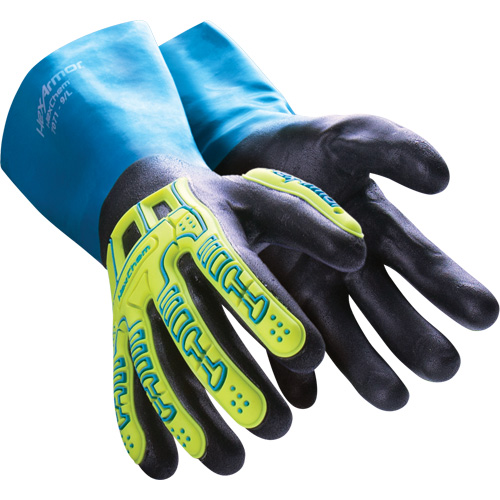 HexChem&reg; Chemical Resistant Gloves, Size 6/X-Small, Nitrile Brunswick Fyr & Safety