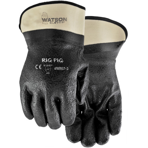 Rig Pig Gloves, One Size, Nitrile/PVC Coating, Jersey Shell Brunswick Fyr & Safety