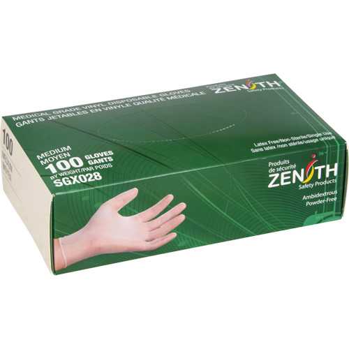 Disposable Gloves, X-Large, Vinyl, 4.5-mil, Powder-Free, Clear, Class 2 Brunswick Fyr & Safety