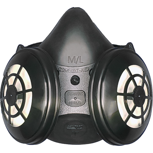 Ensemble de respirateur &agrave; demi-masque N95 Comfort-Air 400Nx noir sans soupape d'expiration, &eacute;lastom&egrave;re/Caoutchouc, Petit/Moyen Brunswick Fyr & Safety