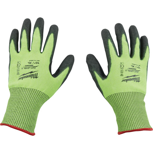 Gants &agrave; haute visibilit&eacute; enduits par trempage, Taille Petit, Calibre 15, Rev&ecirc;tement Polyur&eacute;thane, Enveloppe en Poly&eacute;thyl&egrave;ne, ASTM ANSI niveau A5 Brunswick Fyr & Safety