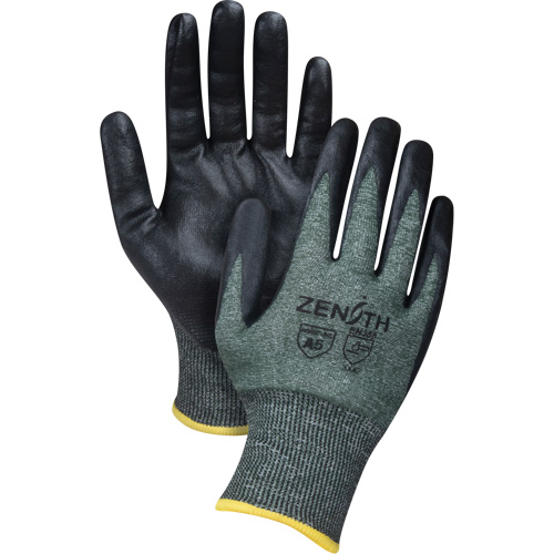 Gants l&eacute;gers et haute dext&eacute;rit&eacute; r&eacute;sistants &agrave; la coupe, Taille Petit, Calibre 18, Rev&ecirc;tement Mousse de nitrile, Enveloppe en Nylon/PEHP/Spandex, ASTM ANSI niveau A5 Brunswick Fyr & Safety