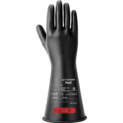 Gants isolants &eacute;lectriques, ASTM classe 0, Taille 10, 11" lo Brunswick Fyr & Safety